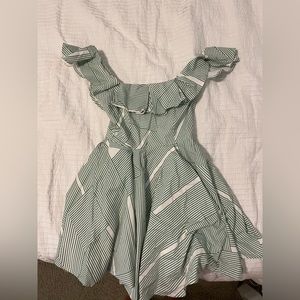 Green and White Déjà Vu dress